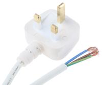 489-217 RS PRO Unterminated Type G UK Plug Power Cord, 2m