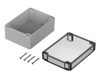 02238100 Bopla Euromas Series Light Grey Polycarbonate Enclosure, IP66, IK07, Transparent Lid, 160 x 120 x 90mm