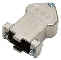 mhdu45zk9-k MH Connectors MHDU45 Series Zinc Angled D Sub Backshell, 9 Way, Strain Relief