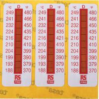 779-9785 RS PRO Non-Reversible Temperature Sensitive Label, 188°C to 249°C, 10 Levels