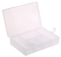 435-0214 RS PRO 5 Cell Transparent PP Compartment Box, 40mm x 181mm x 125mm