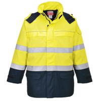 fr79ynrm Portwest FR79 Yellow/Navy Unisex Hi Vis Jacket, M