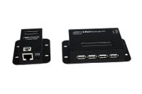 ex-1446 Exsys 4 Port USB 2.0 CAT 5, CAT 6 Extender, up to 50m Extension Distance