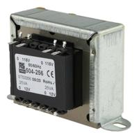 504-256 RS PRO 50VA 2 Output Chassis Mounting Transformer, 12V ac, IEC 61558-2-6