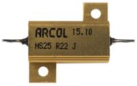 hs25-r22-j Arcol, 220mΩ 25W Wire Wound Chassis Mount Resistor HS25 R22 J ±5%