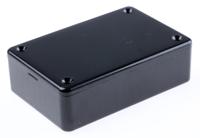 1591mbk Hammond 1591 Series Black Flame Retardant ABS Enclosure, IP54, Black Lid, 85 x 56 x 25mm