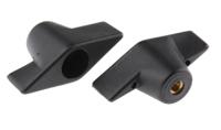 686-086 RS PRO Black Wing Clamping Knob, M6, Threaded Hole