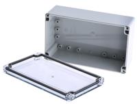 pct-122008-enclosure Fibox Grey Polycarbonate Enclosure, IP66, IP67, Silver Lid, 200 x 120 x 75mm