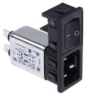 bzm27a062057b Bulgin 10A, 250 V ac Male Snap-In IEC Filter 2 Pole BZM27/A0620/57B 2 Fuse
