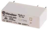 434170482000 Finder PCB Mount Power Relay, 48V dc Coil, 10A Switching Current, SPDT