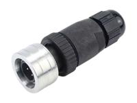 1200850005 Brad from Molex Circular Connector, 4 Contacts, Cable, M12 Connector, Plug, Male, IP69K, Ultra-Lock Series