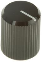 465-9820 RS PRO 10mm Black Potentiometer Knob for 3.2mm Shaft Splined