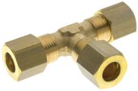 231-2554 RS PRO Brass Push Fit Fitting, Tee Compression Tee, Female Metric M14 to Female Metric M14