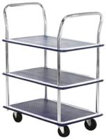 251-924 RS PRO 3 Shelf Steel Trolley, 725 x 470mm, 120kg Load
