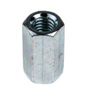 276-522 18mm Bright Zinc Plated Steel Coupling Nut, M6