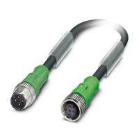 1509584 Phoenix Contact Male 4 way M12 to Female 4 way Unterminated Sensor Actuator Cable, 15 m