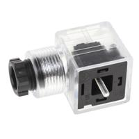 811-8275 RS PRO 2P+E DIN 43650 A, Female Solenoid Valve Connector with Indicator Light, 24 V dc Voltage
