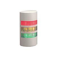 wep-302fb-ryg Patlite WEP Series Clear Buzzer Signal Tower, 3 Lights, 24 V ac/dc, Wall Mount