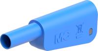 662023-23 Staubli Blue Plug Test Plug, Solder Termination, 32A, 1kV, Gold Plating