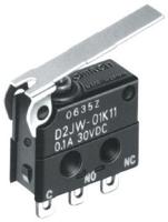 d2jw-01k21-md Omron Roller Lever Micro Switch, Pre-wired Terminal, 100 mA @ 30 V dc, SPDT, IP67