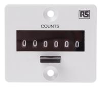 896-7015 RS PRO Impulse Counter, 6 Digit Impulse, 10Hz, 24 V dc
