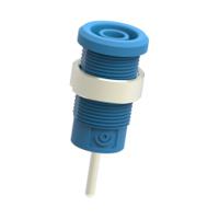 3267-i-bl Electro PJP Blue Female Banana Socket, 4 mm Connector, Pin Termination, 36A, 1kV, Nickel Plating