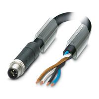 1408814 Phoenix Contact Male 4 way M12 to 4 way Free End Sensor Actuator Cable, 5 m