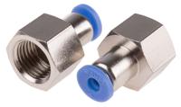 916-0738 RS PRO Straight Threaded Adaptor, R 1/4 Female to Push In 4 mm, Threaded-to-Tube Connection Style