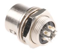 hr10a-7r-6s73 Hirose Circular Connector, 6 Contacts, Panel, Miniature Connector, Socket, Female, HR10 Series