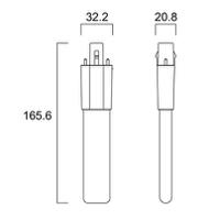 30220 Sylvania ToLEDo Lynx G23 LED Bulbs 4.5 W(9W), 4000K, Cool White, U Bend shape