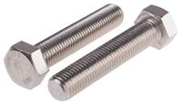 276-695 RS PRO Plain Stainless Steel, Hex Bolt, M16 x 80mm