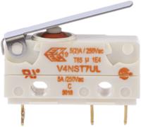 v4nst7y1ul Saia-Burgess Short Lever Micro Switch, Solder Terminal, 5 A @ 250 V ac, SPDT, IP67