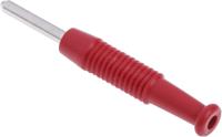 973509101 Hirschmann Test & Measurement Red Male Banana Plug, 2mm Connector, Solder Termination, 6A, 60V dc, Nickel Plating