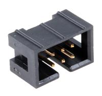 1761681-1 TE Connectivity AMP-LATCH Series Straight Through Hole PCB Header, 6 Contact(s), 2.54 mm Pitch, 2 Row, Shrouded