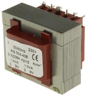 504-408 RS PRO 9V ac 2 Output Through Hole PCB Transformer, 3VA