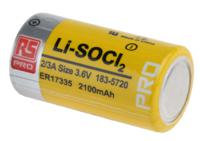 183-5720 RS PRO Lithium Thionyl Chloride 3.6V, 2/3 A 2/3 A Battery
