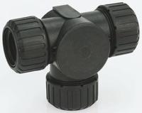 7tca296000r1709-asf28x3tbl Adaptaflex T Piece, Conduit Fitting, 28mm Nominal Size, M28, Nylon 66, Black IP66, IP67 rating