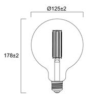 30155 Sylvania ToLEDo Vintage E27 LED Bulbs 7 W(50W), 2000K, Candlelight, Round shape