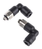 3169-04-19 Legris LF3000 Series Elbow Threaded Adaptor, M5 Male to Push In 4 mm, Threaded-to-Tube Connection Style