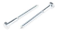 825-023 RS PRO Hex Coach Screw, Steel Bright Zinc Plated, 8mm x 80mm