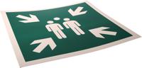 857-8630 Plastic Fire Safety Sign,  With Pictogram Only Text