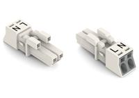 890-222 WAGO 890 Series Female Lighting Connector, 2-Pole, Female, 2-Way, Plug-In Mount, 16A, IP20, IP40