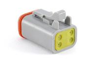 at06-4s-rd01 Amphenol Industrial, AT Automotive Connector Plug Grey Cable Mount 4 Way, Crimp Termination AT06-4S-RD01