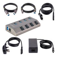 5g4aibs-usb-hub-eu StarTech.com 4 Port USB 3.0 USB A, USB B USB C Hub, AC Adapter Powered, 2.3 x 0.8 x 4.5in