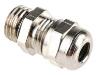 r0321200r SIB WADI-TEC ECEA GSE Series Metallic Nickel Plated Brass Cable Gland, M12 Thread, 3mm min., 6mm max., IP68