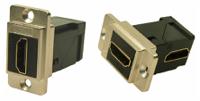 257-6723 RS PRO 35.3 x 19 x 35.5 mm 19 Way Female Right Angle Feedthrough HDMI Connector