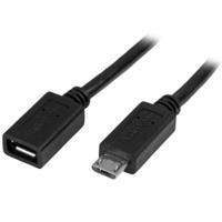 usbubext50cm StarTech.com USB 2.0, Male Micro USB B to Female Micro USB B, 480Mbps, 500mm