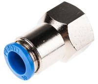 qsf-38-10-b Festo QS Series Straight Threaded Adaptor, G 3/8 Female to Push In 10 mm, Threaded-to-Tube Connection Style, 153029