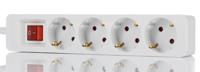 222-2590 RS PRO 5m 4 Socket Schuko Extension Lead, 250 V, IP20