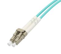 flcxxm3-lclcda-010m HellermannTyton Connectivity LC to LC Tight Buffer OM3 Multi Mode OM3 Fibre Optic Cable, 3mm, Light Blue, 1m